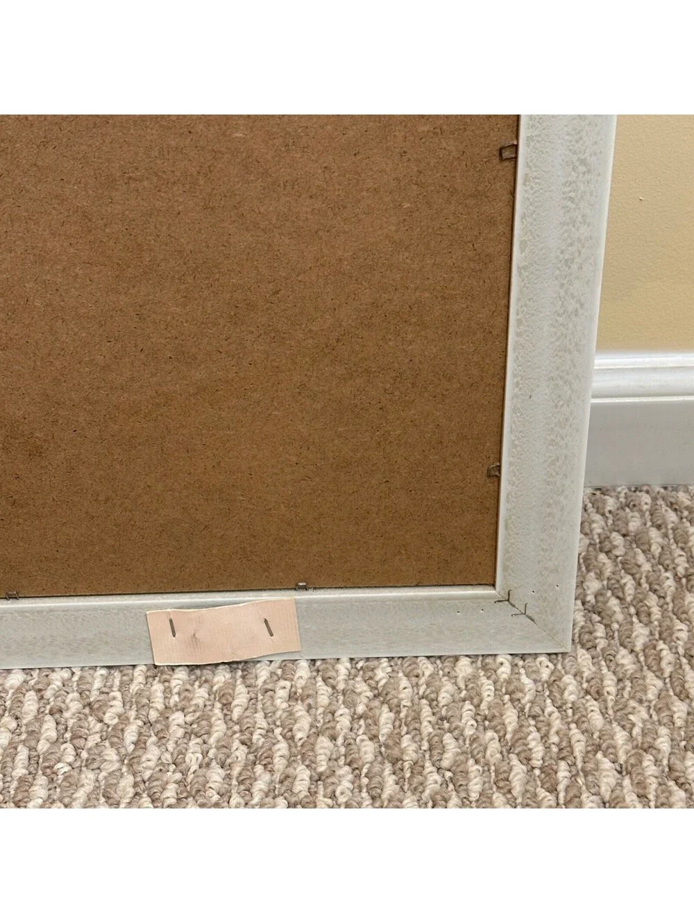 White Framed Wall Mirror 16x20 Rectangle Hanging Home Decor Vanity Preowned Gift